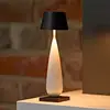 Bild von LED-Akkutischlampe Thala, weiß/schwarz, IP65, 24cm, CCT dim.
