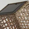 Bild von Solar-LED-Terrassenleuchte Marcjanna, braun, Rattan, 47 cm