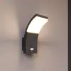 Bild von Lucande LED-Wandleuchte Timm, Sensor, 20cm, anthrazit, IP54
