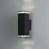 Bild von Außenwandleuchte Pollux, 23,5 cm, schwarz, Aluminium, 2-flg.