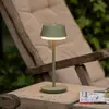 Bild von LED-Akku-Tischlampe Lyon, grün/grau, IP54, Dimmer, CCT, RGB