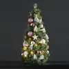 Bild von LED-Tannenkegel Noel mit silber-/pinkfarbener Deko
