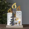 Bild von LED-Dekoleuchte Fauna mit Kerzen, Baum und Hirsch