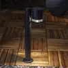 Bild von LED-Solar-Sockelleuchte Vienna, schwarz, Metall, Höhe 50 cm