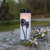 Bild von LED-Grablicht Dandelion, 21 cm weiß/schwarz Plastik Batterie