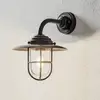 Bild von Außenwandlampe Chalet Gitter Messing brüniert klar