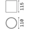 Bild von Ideal Lux Deckenleuchte Gun, kaffeebraun, Metall, IP55, GU10