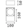Bild von Ideal Lux Außenwandlampe Sirio anthrazit Breite 10 cm Metall