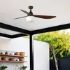 Bild von Deckenventilator mit Licht Outwood, braun, DC, leise, Ø150cm