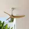 Bild von Deckenventilator Ipanema, weiß/holz, DC, leise, Remote, IP44