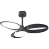 Bild von LED-Deckenventilator Infinity, schwarz, DC leise Ø 93 cm CCT