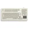 Bild von Cherry TouchBoard G80-11900, hellgrau Kompakte Tastatur mit integriertem Touchpad, USB-Anschluss