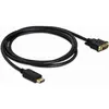 Bild von Delock Displayport-DVI Kabel, 2,0m, vergoldet, schwarz