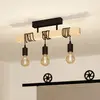 Bild von Deckenlampe Townshend aus Holz, 3-flammig schwarz