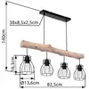 Bild von Hängeleuchte Mina, Länge 83 cm, schwarz/braun, 4-flg.