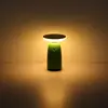 Bild von LED-Solar-Tischleuchte 36625, grün, Metall, 23 cm, dimmbar