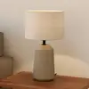 Bild von Tischleuchte Capalbio, Fuß sand/Schirm weiß
