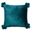 Bild von Kissen Vivaraise Tender Pompons Grün 45x45 cm