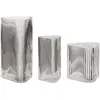 Bild von Dreieckige Vasen Hubsch Interior Elements (x3) Weiß 10x10x11/10x10x20/15x14x28 cm