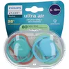 Bild von Philips Avent Schnuller +6 Monate Air, nachtblau/grün 2 ct