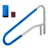 Bild von VEVOR Schwimmbad Handlauf, 1371x48x813 mm, 100 kg Tragfähigkeit, Pool Haltegriff aus Edelstahl 304, abnehmbare rutschfeste Hülse, Einbau-/ Bodenmontage, Einstiegshilfe für Poolbereich & Wasserparks