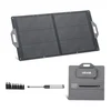 Bild von VEVOR Faltbares Solarpanel 100 W, Tragbares Solarladegerät 24% Hocheffizienz, Monokristallines Solarmodul mit MC4-Ausgang, USB-A-, Typ-C- & DC-Anschlüssen, IP65, für Powerstations, Camping, Wandern