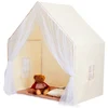Bild von VEVOR Kinderspielzelt, Kinderzelt für Kinder von 1 5 Jahren, Kleinkinderzelt mit Matte und Zeltlampe, Zelt für Kinder mit Fenstern für drinnen und draußen, Jurtenzelt Beige 1 Tür 2 Fenster