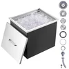 Bild von VEVOR Drop-in-Eisbox, 77,9 L Edelstahl-Eiskühler, 532 x 430 x 458 mm Kommerzieller Eisbehälter mit Abdeckung, Eingebaute Eisspeichertruhe, Abflussrohr und Ablassstopfen im Lieferumfang Enthalten