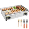 Bild von VEVOR Gewerbliche Elektrische Grillplatte 4400 W, Tischgrillplatte 725x400 mm Grillfläche, 50 300 °C Elektrogrill mit 2 Spateln & 2 Bürsten & 4 Fußpolstern, für Steaks Pfannkuchen Pizza, Ohne Stecker