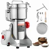 Bild von VEVOR elektrische Getreidemühle Hochgeschwindigkeits-Gewürzmühle 500 g mit 2000 W, Pulverisiermaschine aus Edelstahl, für trockene Körner Gewürze Müsli Kaffee Mais Pfeffer Schwenktyp 22 x 19 x 36 cm
