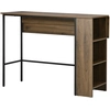 Bild von HOMCOM Bartisch mit Stauraum Bistrot Insel mit klappbarer Seitenplatte und 3 Regalen - 120 x 76 x 91,4 cm braun Aosom