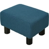Bild von HOMCOM Hocker Fußstütze Beistelltisch aus Leinenstoff Tragkraft 100 kg 40 x 30 x 24 cm dunkelblau Aosom