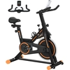 Bild von HOMCOM Heimtrainer für Zuhause, leises Indoor-Fitnessrad mit LCD-Bildschirm, verstellbarer Widerstand, Lenker und Sitz verstellbar, stationär für Zuhause, Belastung 120 kg, schwarz und orange Aosom