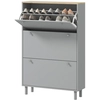 Bild von HOMCOM Schuhschrank für 24 Paar, schmaler Schuhschrank, Eingangsmöbel mit 3 klappbaren Schubladen und verstellbaren Regalen, für Flur und Eingang, 80x23,5x121cm, Grau Aosom