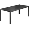 Bild von Outsunny Gartentisch Aluminium Tisch 120x70 cm für Garten Terrasse Holz-Kunststoff Polyholz schwarz wetterfest & modern Aosom.de