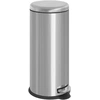 Bild von HOMCOM Treteimer 30L Edelstahl Pedal-Mülleimer mit Inneneimer Klappdeckel hygienisch und silber für Küche und Badezimmer Aosom.de