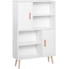 Bild von HOMCOM Kommode Sideboard Schubladenkommode Highboard Schrank Anrichte Schuhschrank Küchenregal Küchenschrank mit 2 Türen 5 Fächern Weiß Aosom