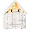 Bild von HOMCOM Adventskalender zum Befüllen mit 24 Schubladen & LED-Lichtern, 2-in-1-Design Weihnachtsdeko in Weiß 39 x 9 x 42 cm Aosom.de