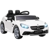Bild von AIYAPLAY Kinderauto elektro mit Fernbedienung, LED-Scheinwerfern, Sicherheitsgurt, Hupe, Musik, Belastbarkeit 30 kg, ab 3 Jahren, Weiß Aosom