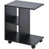 Bild von HOMCOM Couchtisch Beistelltisch Eckschreibtisch in C-Form Kaffeetisch Standtisch E1-Spanplatte Schwarz 45 x 35 x 58 cm Aosom