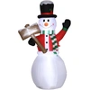 Bild von Outsunny aufblasbarer Schneemann 180 cm mit LED Licht und Schild, IP44, perfekte Weihnachtsdekoration für drinnen und draußen Aosom.de