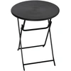 Bild von Outsunny Runder Klapptisch Ø60 cm Garten-Esstisch mit dekorativer Holzoptik für Balkon Terrasse dunkelgrau Aosom.de