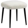 Bild von HOMCOM Fußhocker quadratischer Sitzhocker Schminkhocker Kaschmir-Optik mit Stahlbeinen für Wohnzimmer Schlafzimmer Creme 42x42x47cm Aosom.de