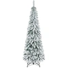 Bild von HOMCOM Künstlicher Weihnachtsbaum 180 cm Kunst Tannenbaum mit Kunstschnee und Standfuß, 523 Astspitzen für festliche Dekoration Aosom.de