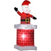 Bild von HOMCOM aufblasbarer Weihnachtsdeko 210 m Weihnachtsmann mit Schornstein selbstaufblasend für Garten & festliche Beleuchtung Aosom.de