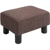 Bild von HOMCOM Sitzhocker Ottomane bis 100 kg belastbar rechteckig Polsterhocker für Wohnzimmer Flur Braun 40 x 30 x 24 cm Aosom.de