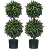 Bild von HOMCOM Künstliche Pflanzen 2er-Set Lavendel 70 cm UV-beständige Kunstpflanze im Blumentopf für Wohnzimmer & Garten Aosom.de