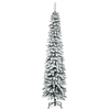 Bild von HOMCOM Künstlicher Weihnachtsbaum 210 cm mit 490 Spitzen und Kunstschnee klappbar mit Metallständer für festliche Weihnachtsdekoration in Grün und Weiß Aosom.de