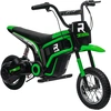 Bild von HOMCOM Kinder Elektro Motorrad 12V mit Hupe & Leuchte, 8-16 km/h, Drehgriff-Gashebel, für Kinder 8-12 Jahre, Grün Aosom.de