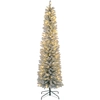 Bild von HOMCOM Künstlicher Weihnachtsbaum, 210 cm Christbaum mit 180 LED-Lichten 405 Astspitzen faltbar Standfuß, für Weihnachtsfest, Indoor, Grün+Weiß Aosom